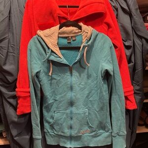 Bench Teal and Gray Hoodie and Bench Vibrant Orange Hoodie